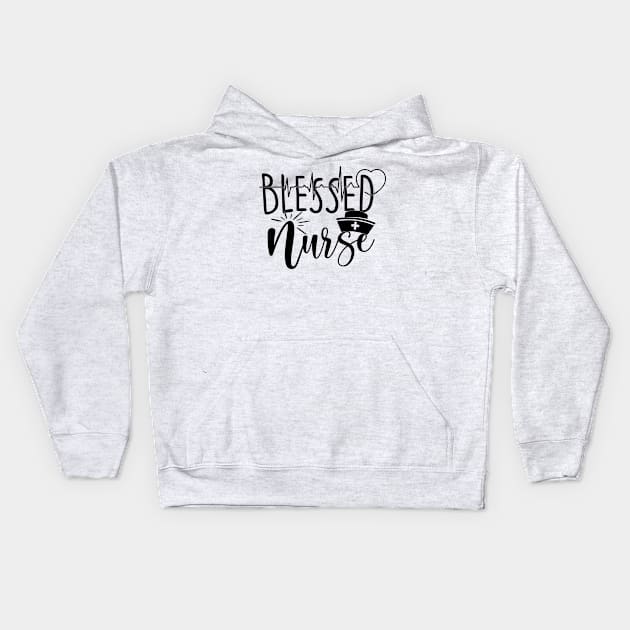 blessed nurse Kids Hoodie by busines_night